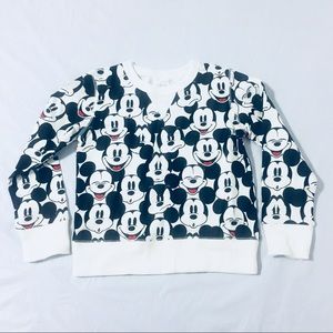 Disney Mickey Pattern Kids Sweatshirt Sz 4/5